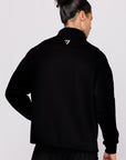 SWEATSHIRT OVERSIZE HALF-ZIP FITCLUB - NOIR
