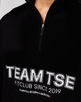 SWEATSHIRT OVERSIZE HALF-ZIP FITCLUB - NOIR