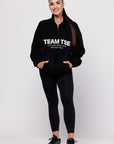 SWEATSHIRT OVERSIZE HALF-ZIP FITCLUB - NOIR