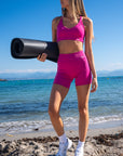 SHORT POWER SMOOTH-FIT - RASPBERRY
