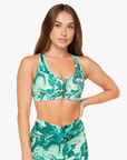 BRASSIERE ZIP TECH - GREEN MARBLE