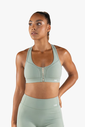 BRASSIERE ZIP TECH - MATCHA