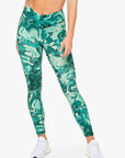 LEGGING CROSSED - GREEN MARBLE