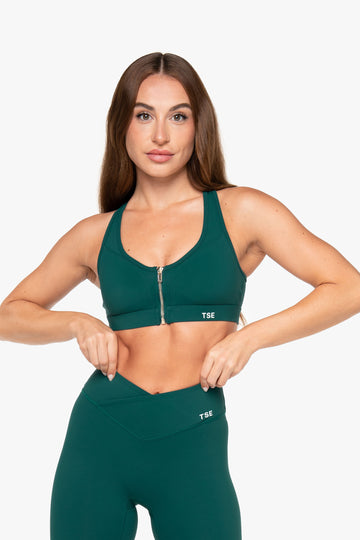 BRASSIERE ZIP TECH - TEAL