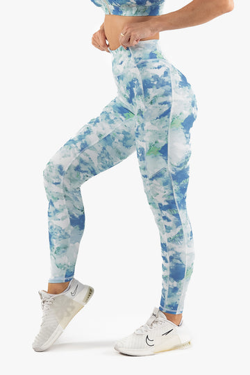 LEGGING POWER SMOOTH-FIT - OCEAN BREEZE