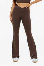 PANTALON CROSSED FLARE SOFTLUXE - ESPRESSO