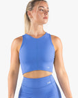 DÉBARDEUR POWER CROP SMOOTH-FIT - SKY BLUE