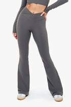 PANTALON CROSSED FLARE SOFTLUXE  - MOON GREY