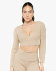 LOUNGE WRAP TOP - HAZEL