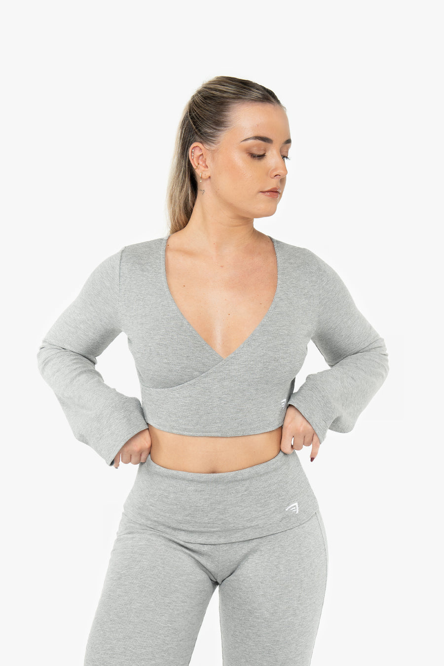 LOUNGE WRAP TOP - MARL