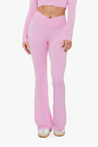 PANTALON CROSSED FLARE SOFTLUXE - ROSE GLOW