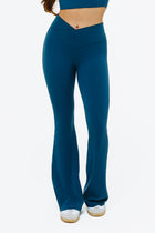 PANTALON CROSSED FLARE SOFTLUXE - DEEP SEA