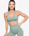 BRASSIÈRE CROSSED BACK SEAMLESS - LAGOON