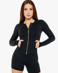 VESTE ZIP-TECH SOFTLUXE - BLACK