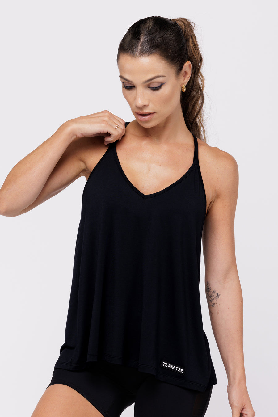 DEBARDEUR RELAXED MESH - NOIR