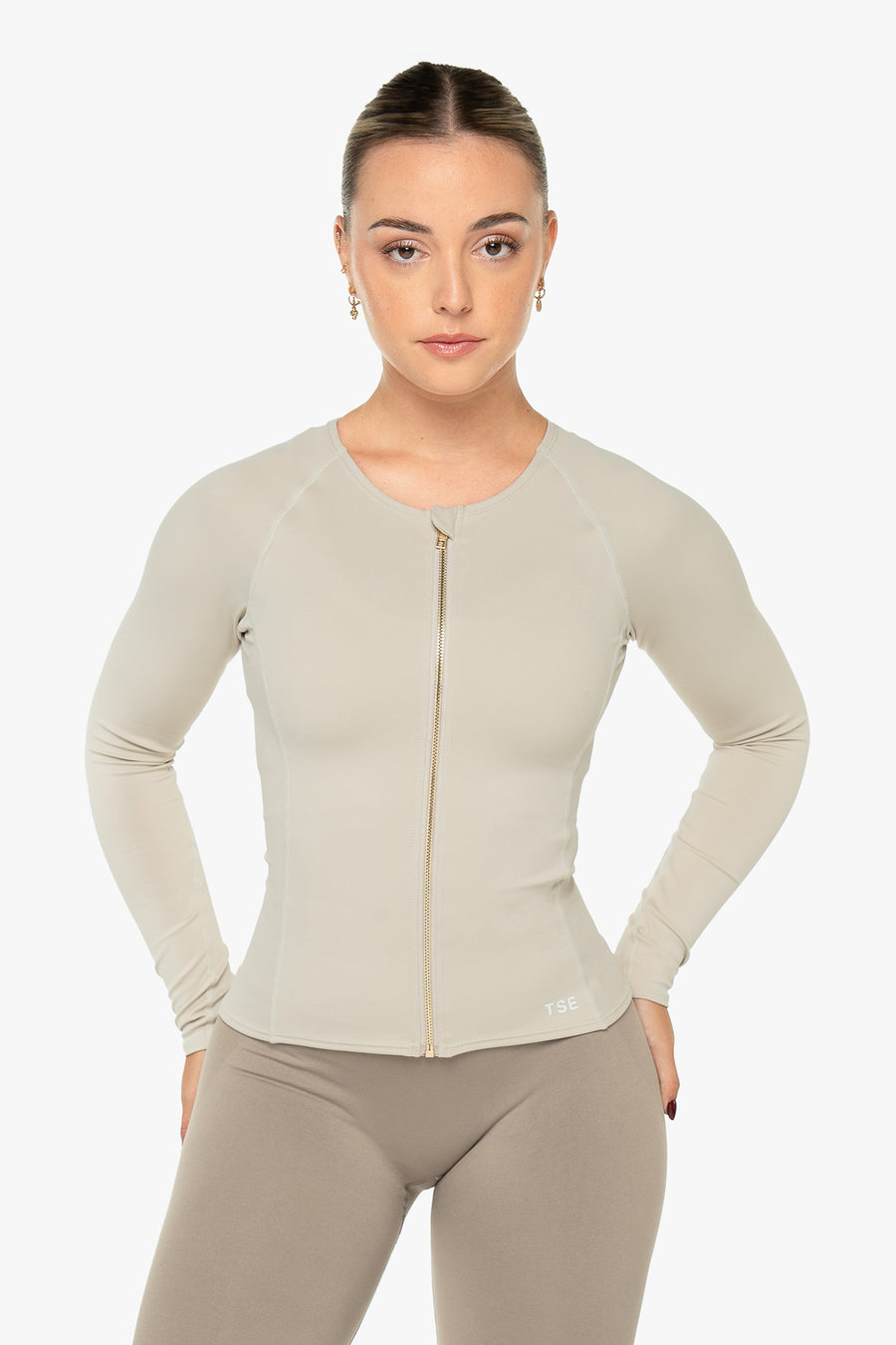 VESTE ZIP TECH - NUDE