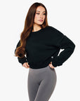 SWEATSHIRT FLEECE COTTONEASE - BLACK