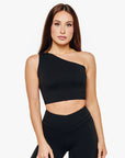 TOP ASYMÉTRIQUE SOFTLUXE - BLACK