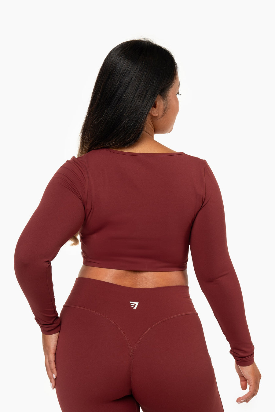 TOP WRAP CROP MANCHES LONGUES SOFTLUXE - RED VELVET