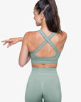 BRASSIÈRE CROSSED BACK SEAMLESS - LAGOON