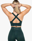 BRASSIERE CROSSED BACK SEAMLESS - EVERGREEN