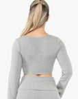 LOUNGE WRAP TOP - MARL