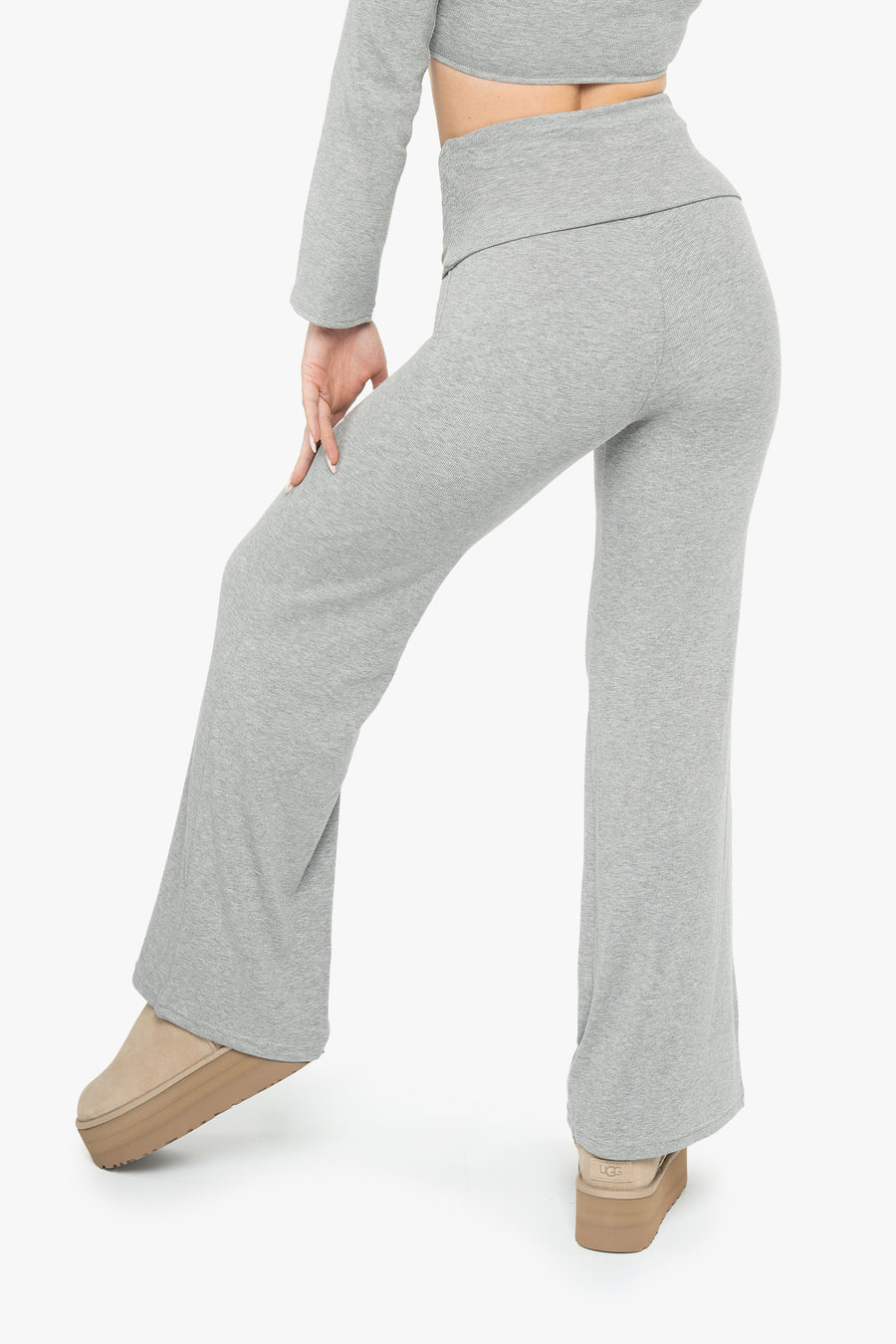 LOUNGE WRAP PANTS - MARL