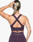 BRASSIERE CROSSED BACK SEAMLESS - PLUM