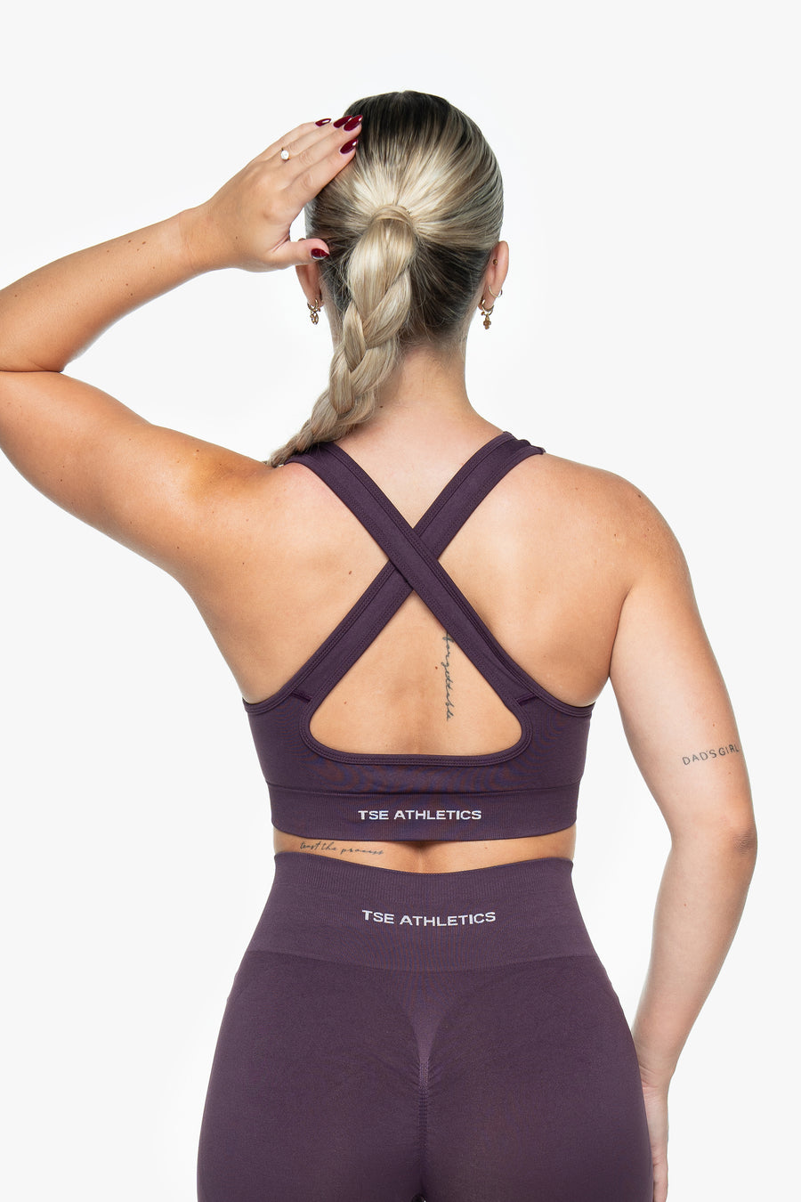 BRASSIERE CROSSED BACK SEAMLESS - PLUM