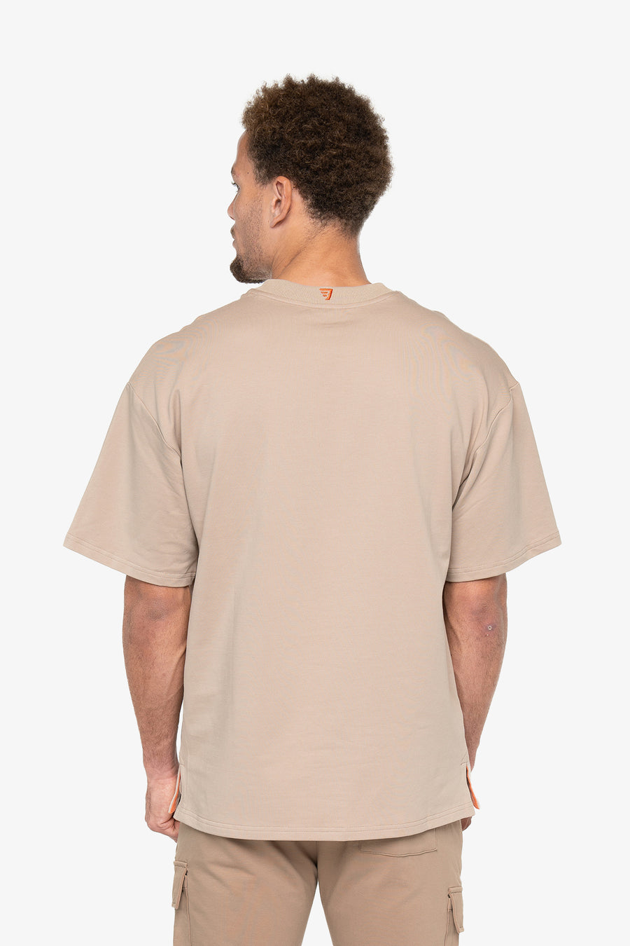 T-SHIRT OVERSIZE ACTIVE TERRY - SANDSTONE