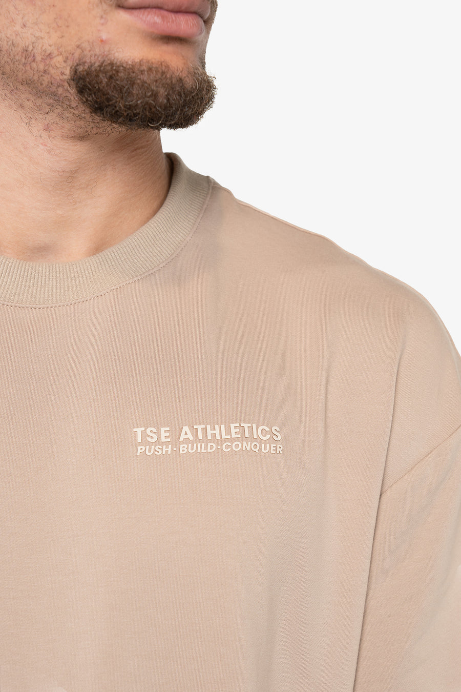 T-SHIRT OVERSIZE ACTIVE TERRY - SANDSTONE