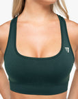 BRASSIERE CROSSED BACK SEAMLESS - EVERGREEN