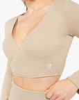 LOUNGE WRAP TOP - HAZEL