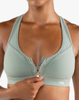 BRASSIERE ZIP TECH - MATCHA