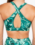 BRASSIERE ZIP TECH - GREEN MARBLE