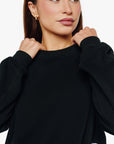 SWEATSHIRT FLEECE COTTONEASE - BLACK