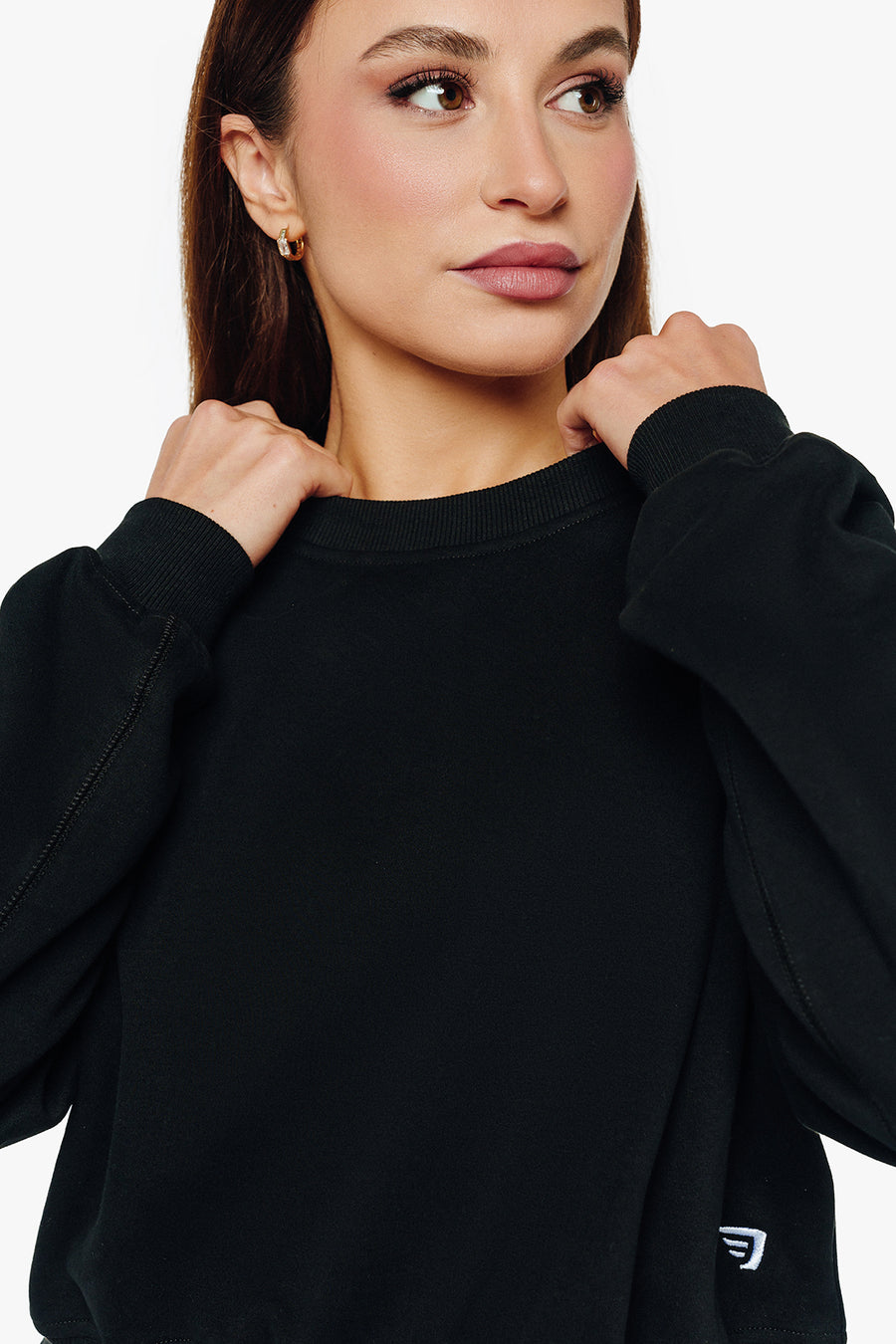 SWEATSHIRT FLEECE COTTONEASE - BLACK