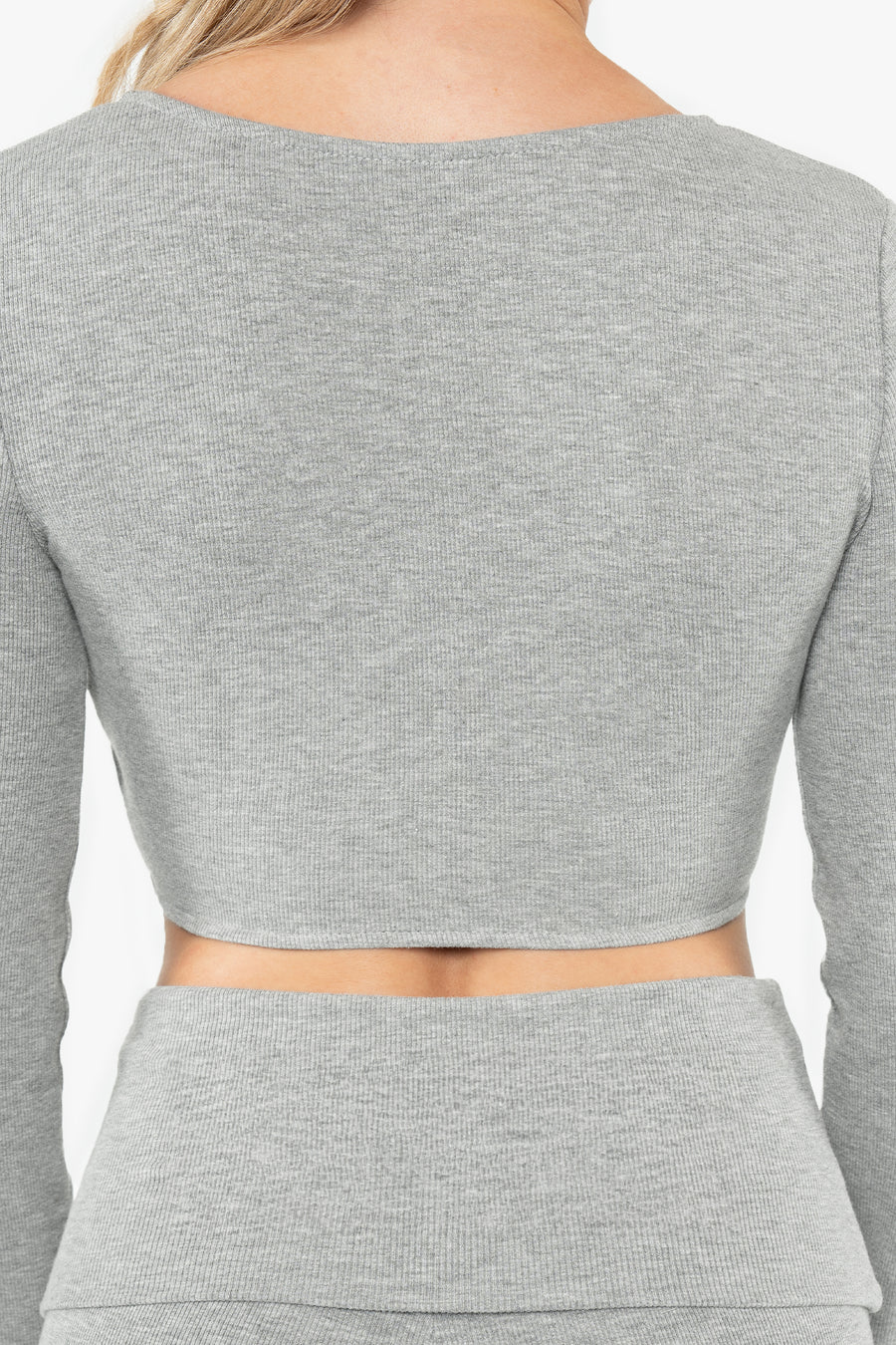 TOP WRAP CROP MANCHES LONGUES COMFYCLOUD - MARL