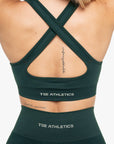 BRASSIERE CROSSED BACK SEAMLESS - EVERGREEN