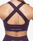 BRASSIERE CROSSED BACK SEAMLESS - PLUM