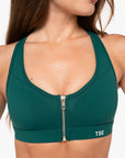 BRASSIERE ZIP TECH - TEAL