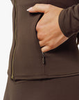 VESTE ZIP-TECH SOFTLUXE - ESPRESSO