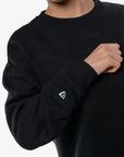 SWEATSHIRT LOOSE MINIMAL "OCTOBER PINK" - BLACK