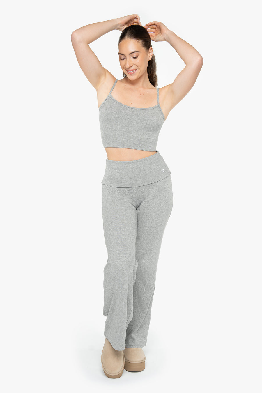 LOUNGE CROP TOP - MARL