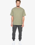 T-SHIRT OVERSIZE ACTIVE TERRY - FROSTY GREEN