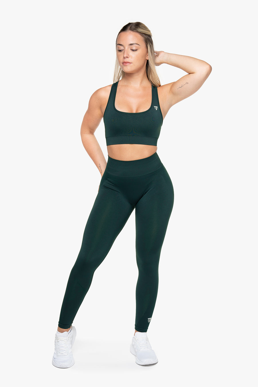 BRASSIERE CROSSED BACK SEAMLESS - EVERGREEN