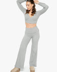 LOUNGE WRAP PANTS - MARL