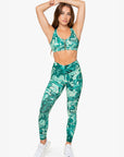 LEGGING CROSSED - GREEN MARBLE