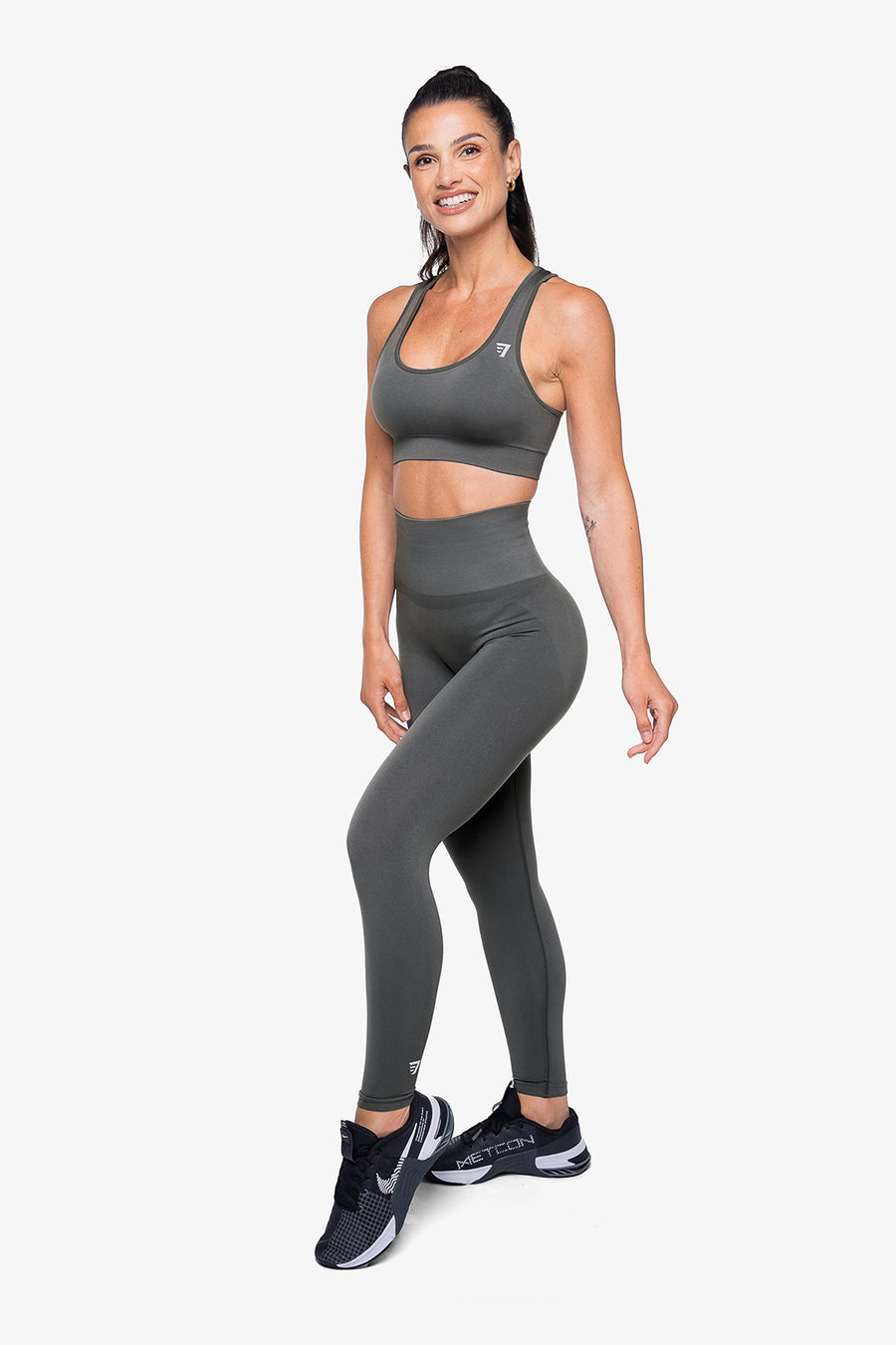 BRASSIÈRE CROSSED BACK SEAMLESS - GREY