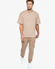 T-SHIRT OVERSIZE ACTIVE TERRY - SANDSTONE